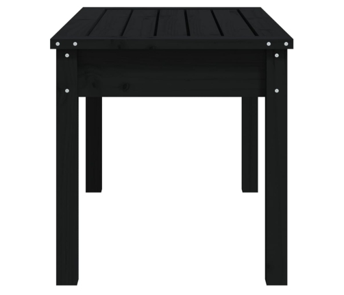 vidaXL Banco de jardín madera maciza pino negro 80x44x45 cm