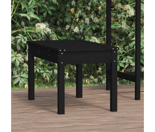 vidaXL Banco de jardín madera maciza pino negro 80x44x45 cm