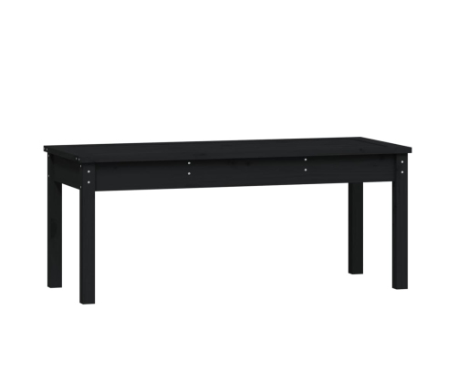 vidaXL Banco de jardín madera maciza pino negro 109x44x45 cm