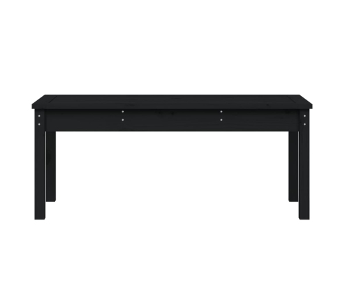 vidaXL Banco de jardín madera maciza pino negro 109x44x45 cm