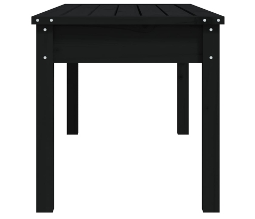 vidaXL Banco de jardín madera maciza pino negro 109x44x45 cm