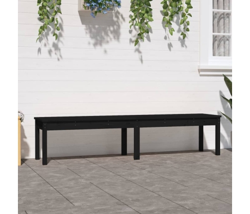 vidaXL Banco de jardín de 2 plazas madera maciza pino 203,5x44x45 cm