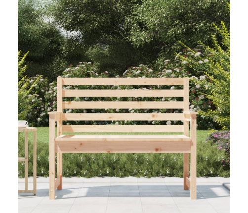 Banco de jardín madera maciza de pino 109x48x91,5 cm