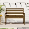 Banco de jardín madera maciza pino marrón miel 109x48x91,5 cm