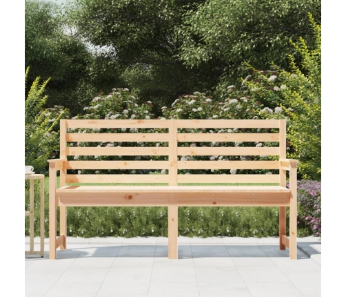 Banco de jardín madera maciza de pino 159,5x48x91,5 cm