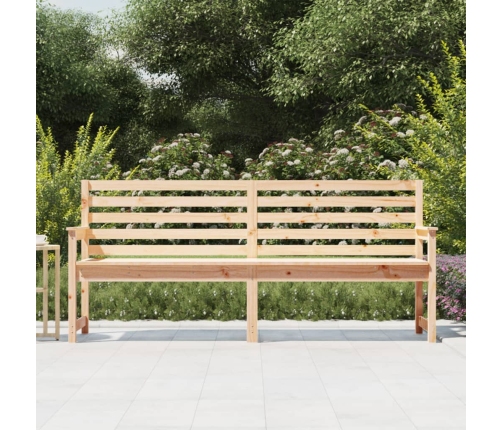 Banco de jardín madera maciza de pino 203,5x48x91,5 cm