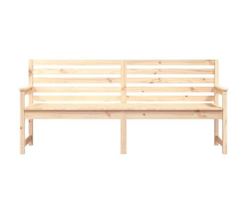 Banco de jardín madera maciza de pino 203,5x48x91,5 cm