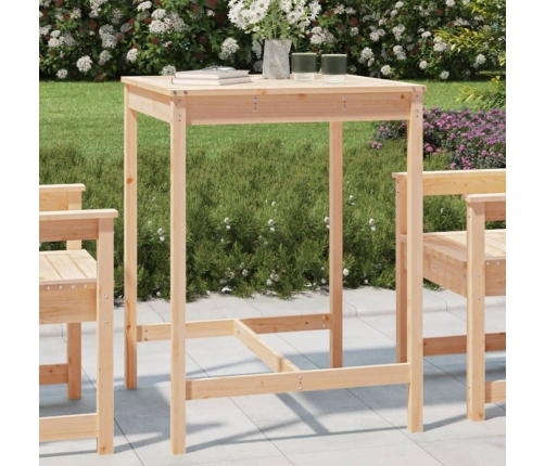 vidaXL Mesa de jardín madera maciza de pino 82,5x82,5x110 cm