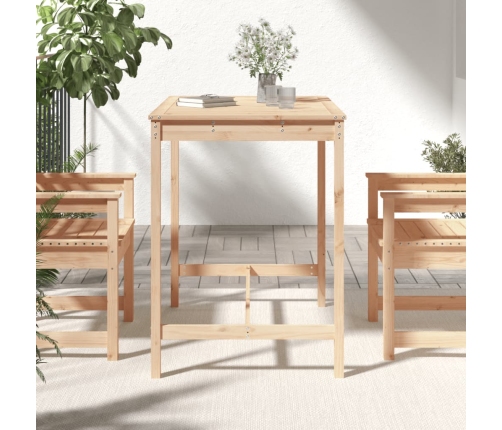 Mesa de jardín madera maciza de pino 121x82,5x110 cm