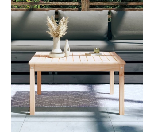 Mesa de jardín madera maciza de pino 82,5x82,5x45 cm