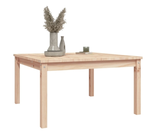 Mesa de jardín madera maciza de pino 82,5x82,5x45 cm