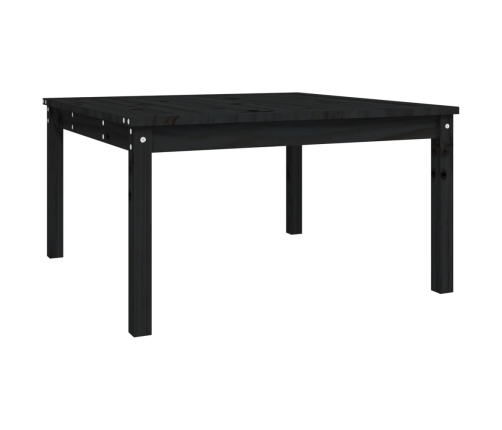 Mesa de jardín madera maciza pino negro 82,5x82,5x45 cm