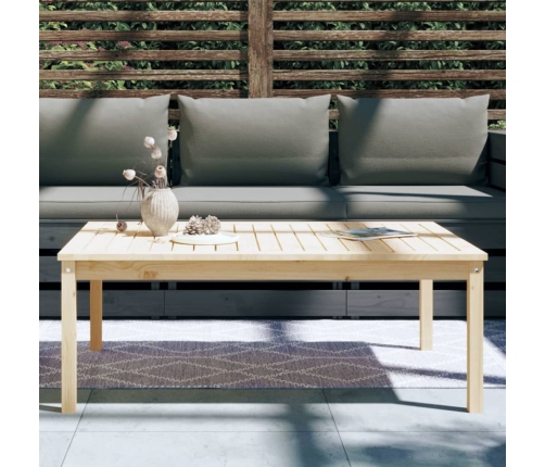 vidaXL Mesa de jardín madera maciza pino 121x82,5x45 cm