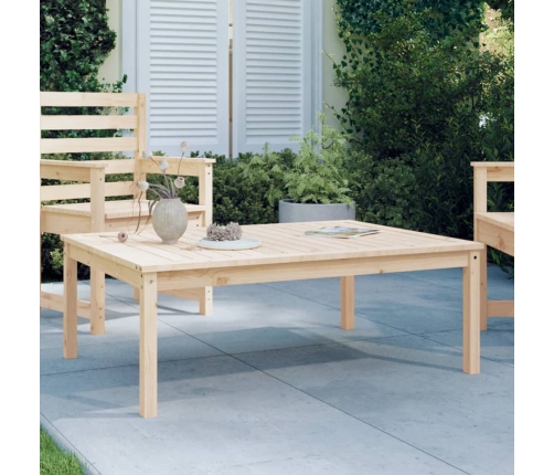 vidaXL Mesa de jardín madera maciza pino 121x82,5x45 cm