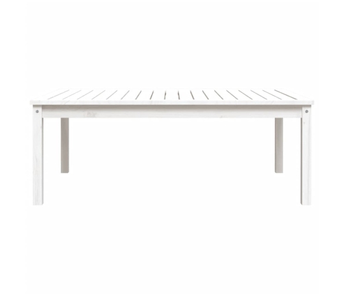 Mesa de jardín madera maciza pino blanco 121x82,5x45 cm