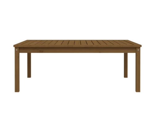 Mesa de jardín madera maciza pino marrón miel 121x82,5x45 cm