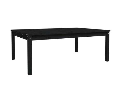 Mesa de jardín madera maciza pino negro 121x82,5x45 cm