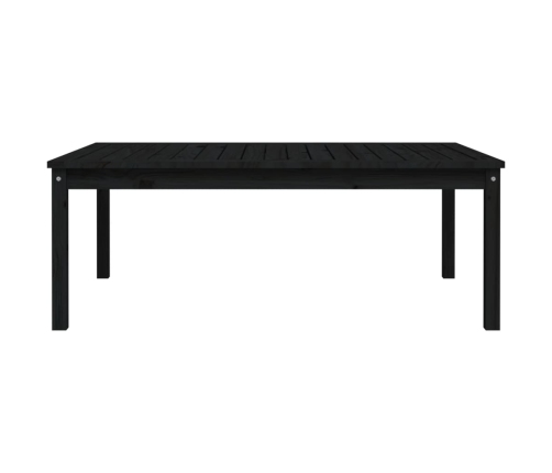 Mesa de jardín madera maciza pino negro 121x82,5x45 cm