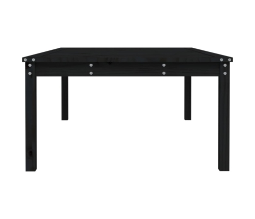 Mesa de jardín madera maciza pino negro 121x82,5x45 cm