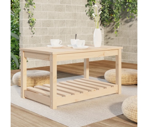 Mesa de jardín madera maciza de pino 82,5x50,5x45 cm