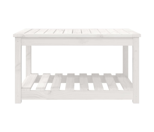 Mesa de jardín madera maciza de pino blanco 82,5x50,5x45 cm