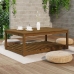 Mesa de jardín madera maciza pino marrón miel 121x82,5x45 cm