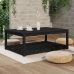 Mesa de jardín madera maciza pino negro 121x82,5x45 cm