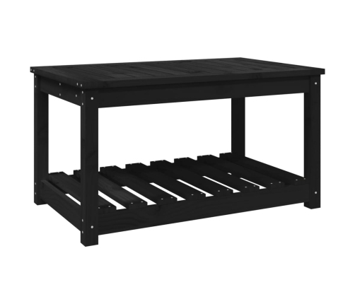 vidaXL Mesa de jardín madera maciza pino negro 82,5x50,5x45 cm