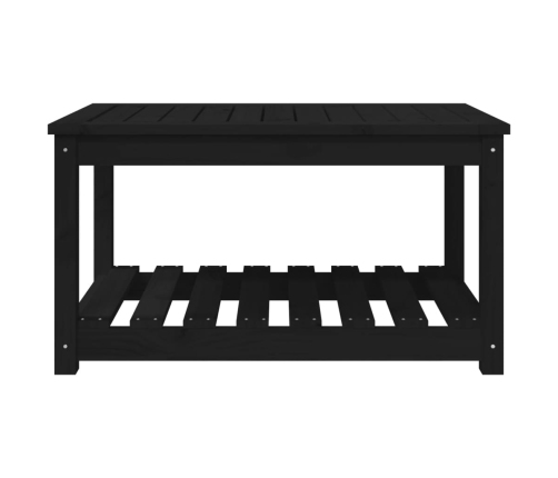 vidaXL Mesa de jardín madera maciza pino negro 82,5x50,5x45 cm