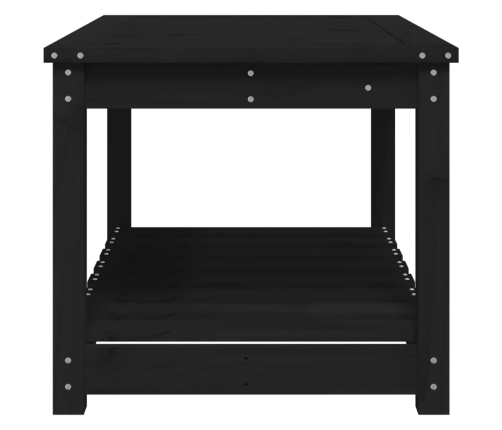 vidaXL Mesa de jardín madera maciza pino negro 82,5x50,5x45 cm