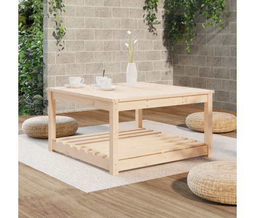 Mesa de jardín madera maciza de pino 82,5x82,5x45 cm