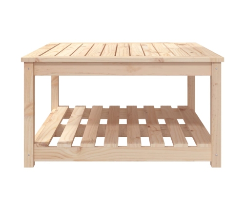 Mesa de jardín madera maciza de pino 82,5x82,5x45 cm