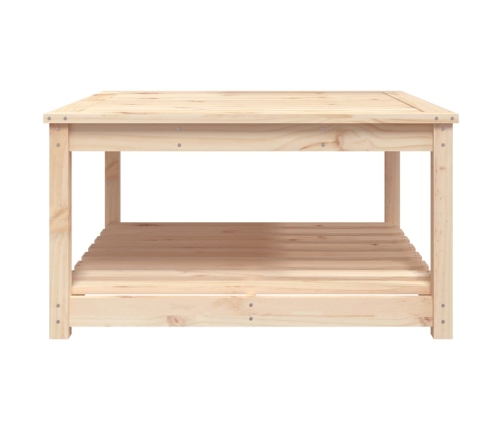 Mesa de jardín madera maciza de pino 82,5x82,5x45 cm