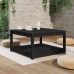 Mesa de jardín madera maciza pino negro 82,5x82,5x45 cm