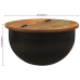 vidaXL Mesa de centro de madera maciza reciclada negra 50x27 cm