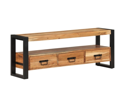 Mueble de TV madera maciza de acacia 120x30x45 cm