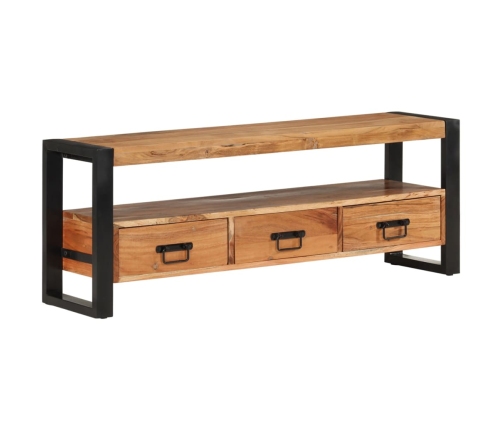 Mueble de TV madera maciza de acacia 120x30x45 cm