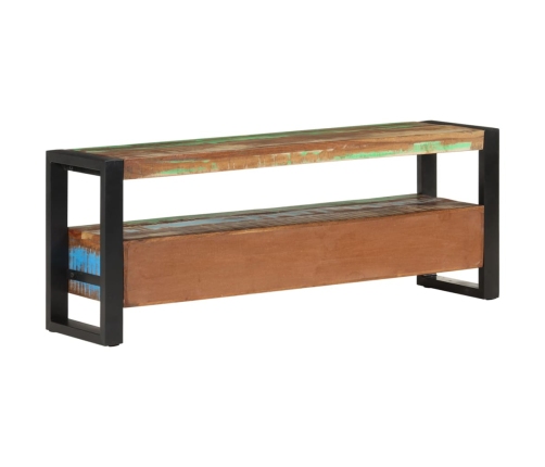 Mueble de TV madera maciza reciclada 120x30x45 cm