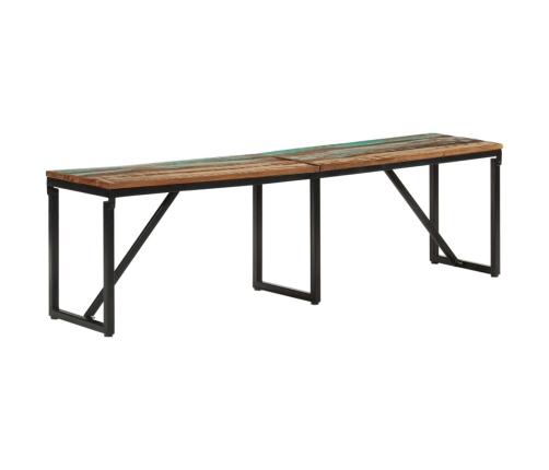 Banco de madera maciza reciclada 160x35x46 cm