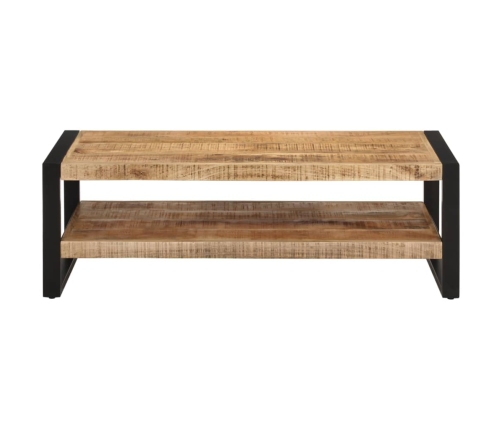 Mesa de centro de madera maciza de mango 120x55x40 cm