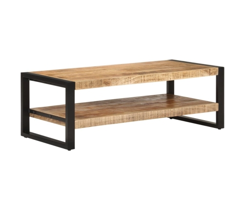 Mesa de centro de madera maciza de mango 120x55x40 cm