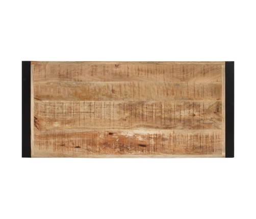 Mesa de centro de madera maciza de mango 120x55x40 cm