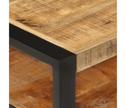 Mesa de centro de madera maciza de mango 120x55x40 cm