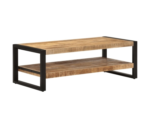 Mesa de centro de madera maciza de mango 120x55x40 cm