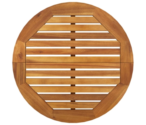 Mesa alta de jardín madera maciza de acacia Ø60x105 cm