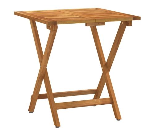 Mesa y sillas plegables terraza 3 pzas y cojines madera acacia