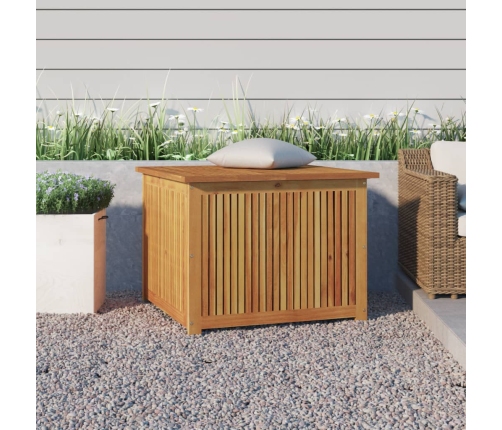 Caja de almacenaje de jardín madera maciza acacia 75x75x58 cm