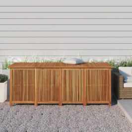 Caja de almacenaje de jardín madera maciza acacia 200x80x75 cm