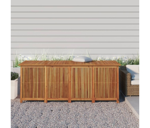 Caja de almacenaje de jardín madera maciza acacia 200x80x75 cm