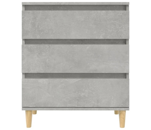 Aparador de madera contrachapada gris hormigón 60x35x70 cm